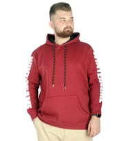 Mode XL Erkek Sweat Kapşon Kanguru Wintergame 22541 Bordo