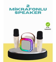 LED Işıklı Taşınabilir Karaoke Hoparlör – USB & AUX Girişli
