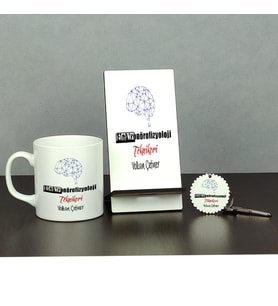 Elektronörofizyoloji Teknikeri Üçlü Set (Kupa + Telefon Standı + Anahtarlık) 001