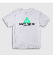Presmono Unisex Çocuk Beyaz Logo Oyun Delta Force Hawk Ops T-Shirt 476447tt (Beyaz)