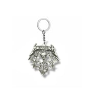 Metallica Gothic Skull Gümüş Renk Unisex Metal Anahtarlık – Rock ve Metal Aksesuar