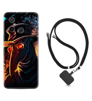 Xiaomi Redmi 12C Kılıf Silikon Boyun Askılı İpli Desenli Silikon Karga 1616