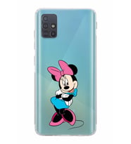 Samsung Galaxy A51  Kamera Korumalı  Kapak Minnie Mouse Tasarımlı  Şeffaf Kılıf
