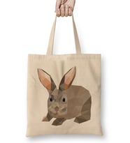 Geometric Animal Rabbit Bez Çanta Uzun Saplı