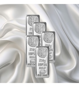 5 Adet 250 Gr Nadir Gümüş Külçe