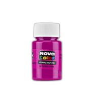 Kumaş boyası, canlı renkler, solmaz, tişört, çanta, tekstil boyası-Pembe Renk 30ml-1 Adet (Çok Renkli)