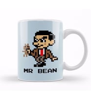 Mr Bean Pixelated Character Kupa Bardak Porselen