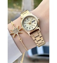 Casio CSISTE144 Gold Renk Takvimli Kadın Kol Saati