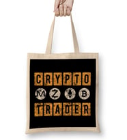 Crypto Trader Bitcoin Blockchain Distressed Bez Çanta Uzun Saplı
