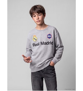 LCW Kids Gri Real Madrid Erkek Çocuk Sweatshirt