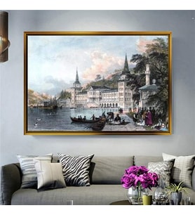 Altın Çerçeveli dekoratif tablo a1210 (Gold)