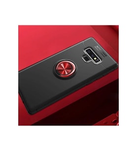 Samsung Galaxy Note 9 Uyumlu Kılıf Zore Ravel Silikon Kapak (Siyah-Kırmızı)