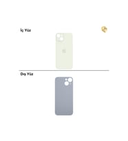 iPhone 15 Yeşil Renk Arka Kapak Arka Cam Batarya Kapağı Lazer Kesim Kapak Pil Kapağı