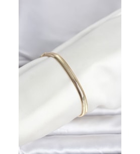 CM 14K Gold Renk Yassı Zincir Yılan Model Kadın Bileklik 5886 - HPSBYI6460-8638