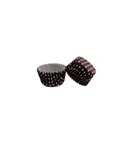 Kek Kalıbı Pet Kapsül 52X45 MM Kağıt Cupcake Kağıdı (100 Adet)  Puantiyeli Kahverengi