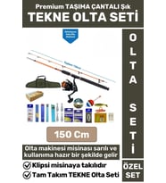 Profesyonel Kullanıma Hazır Şık Taşıma Çantası Hediyeli Balıkçı Hobi Tam Takım TEKNE OLTA SETİ 150Cm