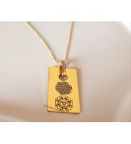 Grabovoi Sekansları Diyet Kolyesi, Yaşam Çiçeği Ve Kali Yantra Sembolü İle (Gold)