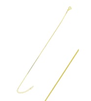Gümüş altın yaldızlı yılan zincir halhal SGTL11752GOLD