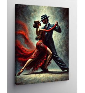 Kanvas Tablo Tutkulu Tango Dansı