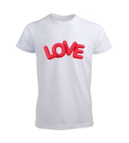 Love Yazılı Tişört (Düz Beyaz)