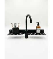 Eviye Önü Organizer Rafı Metal Lavabo Üstü Raf Mutfak Evye Üstü Organizer Duvara Yapışkanlı Delmede
