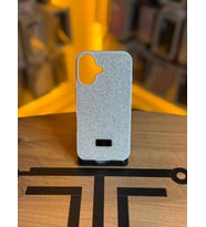İphone 16 Uyumlu Taş Desenli Silikon Yumuşak Kılıf (Beyaz)
