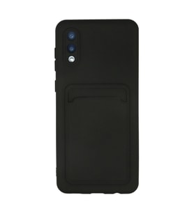 Samsung Galaxy A02 Kılıf Kelvin Kartvizitli Silikon - Siyah