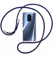 Xiaomi Redmi Note 9 Şeffaf Boyun - Omuz Askılı İpli Kılıf (Siyah)
