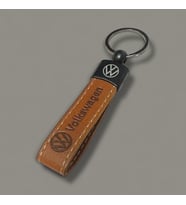 Volkswagen Yazılı Ve Logolu Anahtarlık (Kahverengi ) TERMO DERİ (Standart)