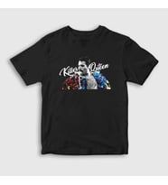 Presmono Unisex Çocuk Siyah Killer Queen Freddie Mercury T-Shirt 34404tt
