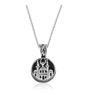 CAMİİ DESENLİ 925 AYAR GÜMÜŞ KOLYE
