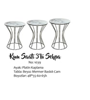 Brc 17532 Zigon KUM SAAT model Beyaz Mermer Temper cam Metal platin renk EL Yapım