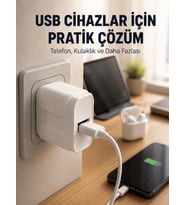 12W USB Şarj Adaptörü 5V 2.4A Hızlı ve Güvenli Şarj Başlığı