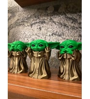 Star Wars Grogu (Baby Yoda) 10 cm 3 Boyutlu Baskı Dekoratif Figür Görmedim Duymadım Bilmiyorum