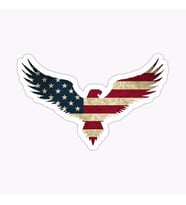 Araba Kartal Sticker Yapıştırması Etiket Amerikan Bayrağı 17CM a1