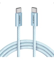 240W USB-C - USB-C Hızlı Şarj Kablo, 1 Metre, Örgü Yapılı, Mavi - A8060