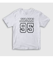 Presmono Unisex Çocuk Beyaz 95 K Pop Jimin Bts T-Shirt 272111tt (Beyaz)