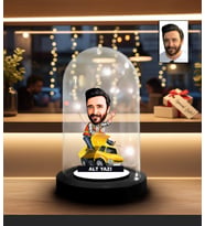 KİŞİYE ÖZEL KAMYONCU, İNŞAATÇI, KAMYON ŞOFÖRÜ TASARIM IŞIKLI KARİKATÜR FANUS BİBLO