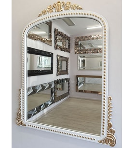 Ayna Denizi Lady White Gold Model Beyaz Altın Renk Dekoratif Ayna