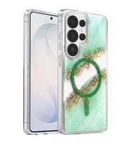Northcity Onegif Samsung Galaxy S26 Ultra Uyumlu Lotus Simli Magsafe Kapak - Yeşil