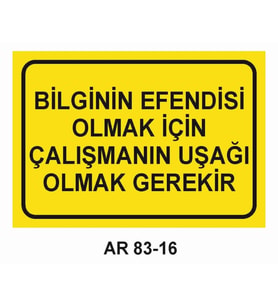 İŞ GÜVENLİĞİ UYARI LEVHASI 1 ADET PVC 21 X 29CM
