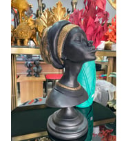Dekoratif Afrikalı kadın Kaideli  Biblo (Gold)