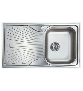 Teka Nerissa 50 Mikroketen Sol Damlalıklı Mutfak Evyesi (Gümüş)