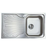 Teka Nerissa 50 Mikroketen Sol Damlalıklı Mutfak Evyesi (Gümüş)