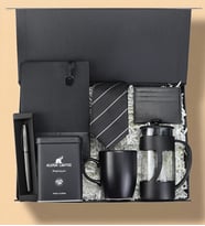 Defter Kalem Kahve Kupa French Press Kartlık Kravat Erkeğe Yeni İş Hediyesi