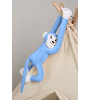 Boumini Toys Boyuna Sarılan Pelüş Maymun Mavi Elleri Çıtçıtlı 55 cm
