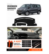 VOLKSWAGEN TRANSPORTER (2025-SONRASI) Uyumlu Torpido Örtüsü Torpido Kılıfı - Siyah