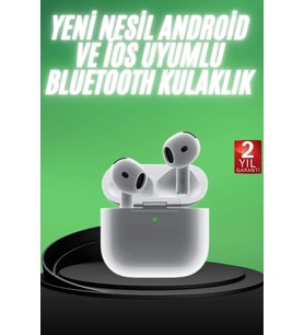 Yeni Nesil Bluetooth Kulaklık Beyaz Çağrı Cevaplayabilen Kablosuz (Çok Renkli)