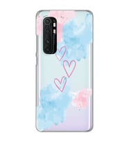 Xiaomi Mi Note 10 Lite Uyumlu Kalp Desenli Şeffaf Telefon Kılıfı