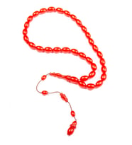 Kapsül Kesim 11x8 mm Sıkma kehribar 37 CM Sistem Püsküllü Tesbih